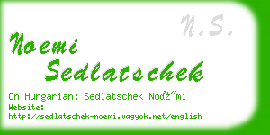 noemi sedlatschek business card